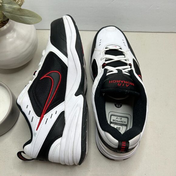 Nike Air Monarch IV Sneakers 416355-101 White Red Black Men's 10.5/W 12 - Picture 6 of 9